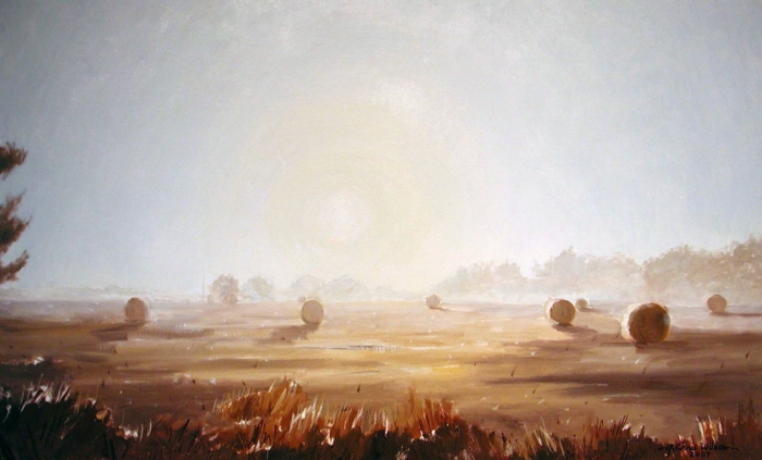 North Carolina artist J. Chris Wilson's Landscape Painting <em>Study for Sunrise at Cool Spring</em> "From Murphy to Manteo--An Artist's Scenic Journey"