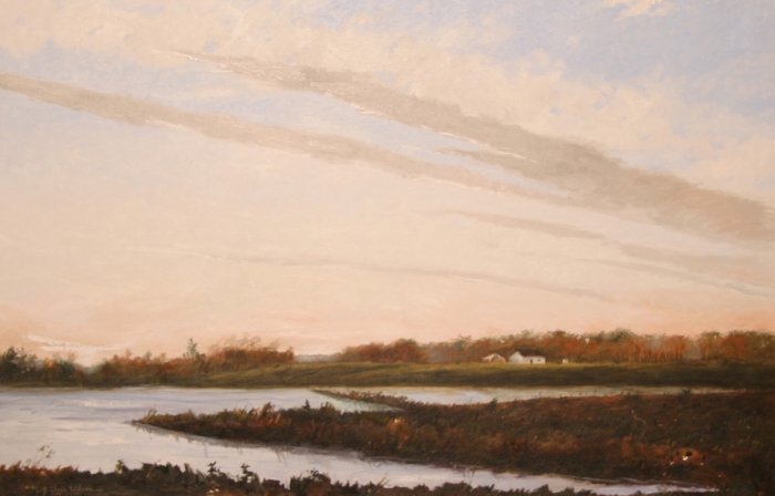 North Carolina artist J. Chris Wilson's Landscape Painting <em>Evensong, Franklin County</em> "From Murphy to Manteo--An Artist's Scenic Journey"