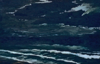 North Carolina artist J. Chris Wilson's Landscape Painting <em>Night Breakers at Emerald Isle</em> see also "From Murphy to Manteo--An Artist's Scenic Journey"